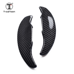 T-carbon Carbon Fiber Steering Wheel Extension Shift Paddle Shifter For Cadillac XTS XT5 ATS ATS-L 40T 28T