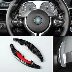 T-carbon Carbon Fiber Steering Wheel Paddle Shift Extension For BMW M2 M3 M4 M5 X5M X6M F87 F85 F86 F80 F83 M6 Paddle Shifter