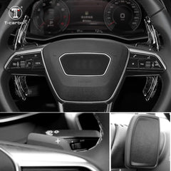 T-carbon Steering Wheel Extension Shift Paddle Shifter For Audi A7 A4 A6 A3L Carbon Fiber Paddle Shift