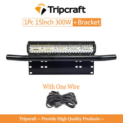 Tripcraft 23" Number Plate Holder Rampe Led 4x4 12V 24V Light Bar For OffRoad SUV Truck ATV4WD Auto Car Fog Lights Mount Bracket