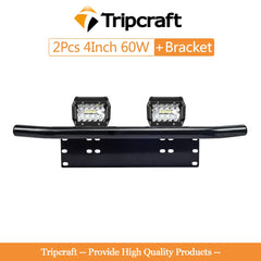 Tripcraft 23" Number Plate Holder Rampe Led 4x4 12V 24V Light Bar For OffRoad SUV Truck ATV4WD Auto Car Fog Lights Mount Bracket