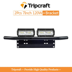 Tripcraft 23" Number Plate Holder Rampe Led 4x4 12V 24V Light Bar For OffRoad SUV Truck ATV4WD Auto Car Fog Lights Mount Bracket