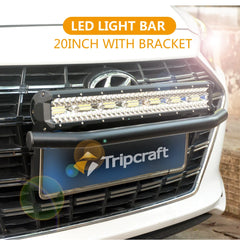 Tripcraft 23" Number Plate Holder Rampe Led 4x4 12V 24V Light Bar For OffRoad SUV Truck ATV4WD Auto Car Fog Lights Mount Bracket