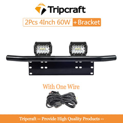 Tripcraft 23" Number Plate Holder Rampe Led 4x4 12V 24V Light Bar For OffRoad SUV Truck ATV4WD Auto Car Fog Lights Mount Bracket