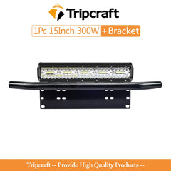 Tripcraft 23" Number Plate Holder Rampe Led 4x4 12V 24V Light Bar For OffRoad SUV Truck ATV4WD Auto Car Fog Lights Mount Bracket