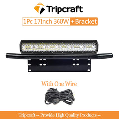 Tripcraft 23" Number Plate Holder Rampe Led 4x4 12V 24V Light Bar For OffRoad SUV Truck ATV4WD Auto Car Fog Lights Mount Bracket