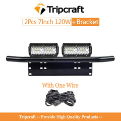 Tripcraft 23" Number Plate Holder Rampe Led 4x4 12V 24V Light Bar For OffRoad SUV Truck ATV4WD Auto Car Fog Lights Mount Bracket