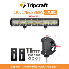 Tripcraft 3-row Led Light Bar 4x4 Offroad Combo Beam For Cars Off road SUV ATV Tractor Boat Trucks Excavator 12V 24V Work Lights