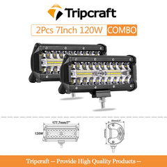 Tripcraft 3row/4row 4/7/15/17/20in LED Light Bar combo led work light IP67 for Car Tractor Boat OffRoad 4x4 Truck SUV ATV 12v24v