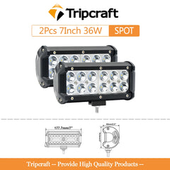 Tripcraft 3row/4row 4/7/15/17/20in LED Light Bar combo led work light IP67 for Car Tractor Boat OffRoad 4x4 Truck SUV ATV 12v24v