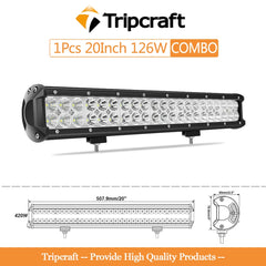 Tripcraft 3row/4row 4/7/15/17/20in LED Light Bar combo led work light IP67 for Car Tractor Boat OffRoad 4x4 Truck SUV ATV 12v24v