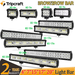 Tripcraft 3row/4row 4/7/15/17/20in LED Light Bar combo led work light IP67 for Car Tractor Boat OffRoad 4x4 Truck SUV ATV 12v24v