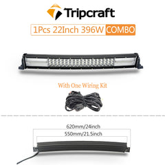 Tripcraft LED Light Bar 7" 22“ 32” 42“ 52” Inch Cured Quad-row Light Bar 4rows 396W 576W 756W 882W For SUV 4X4 OffRoad ATV Car