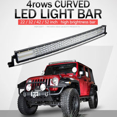 Tripcraft LED Light Bar 7" 22“ 32” 42“ 52” Inch Cured Quad-row Light Bar 4rows 396W 576W 756W 882W For SUV 4X4 OffRoad ATV Car