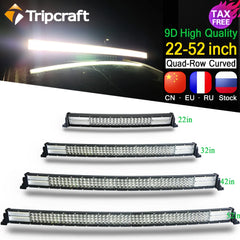 Tripcraft LED Light Bar 7" 22“ 32” 42“ 52” Inch Cured Quad-row Light Bar 4rows 396W 576W 756W 882W For SUV 4X4 OffRoad ATV Car