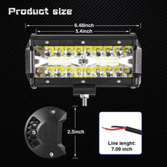 Tripraft 4/7inch Led Light Bar/Work Light 54W 120W Spot Led Work Light Bar Spot Beam for Offroad Tractor Truck 4x4 SUV CAR ATV