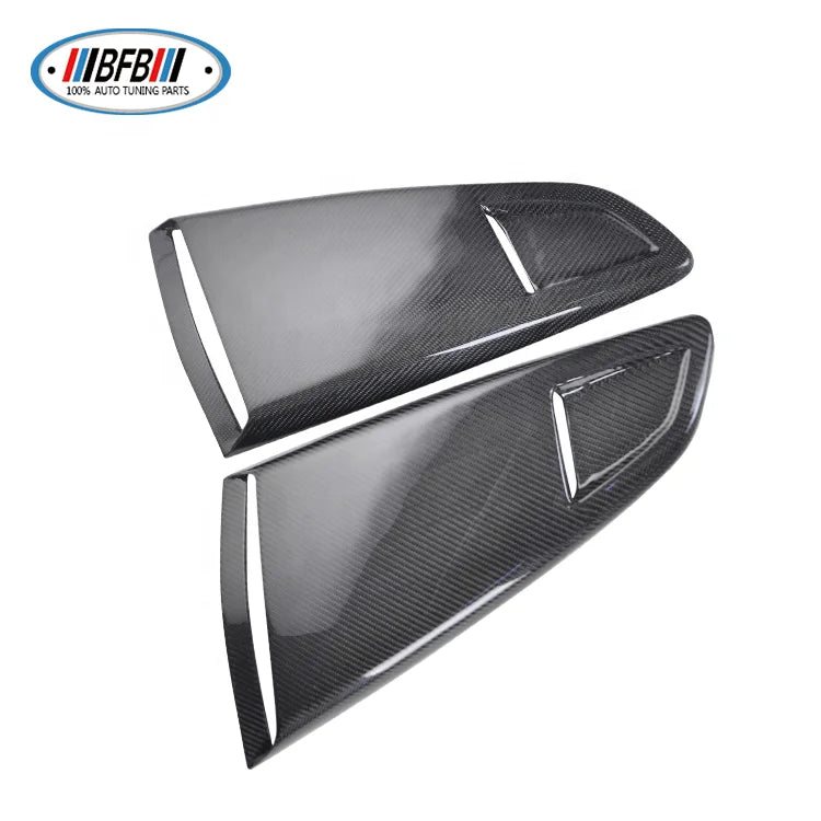 For Ford Mustang 2015-2017 Carbon Fiber Exterior Window trim  Car Rear Side Window shutter Trims Vents